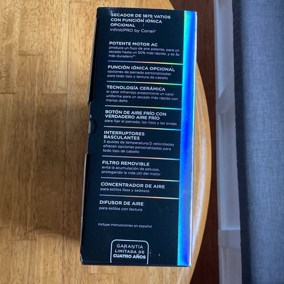 New in box InfinitiPro Hair Dryer - Rainbow - Picture 4 of 6